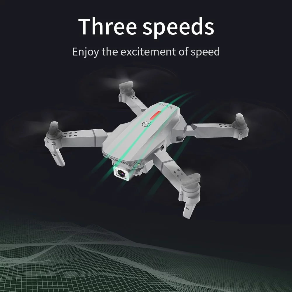 E88 Drone with 4K HD Dual Camera for Adults Kids, RC Quadcopter with 2 Modular 2000Mah Batteries for 30 Mins Long Flight, Black