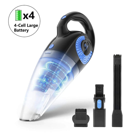 Strong Suction Car Vacuum & Hand Vacuum, Handheld Vacuum Cordless, Rechargeable Handy Vac