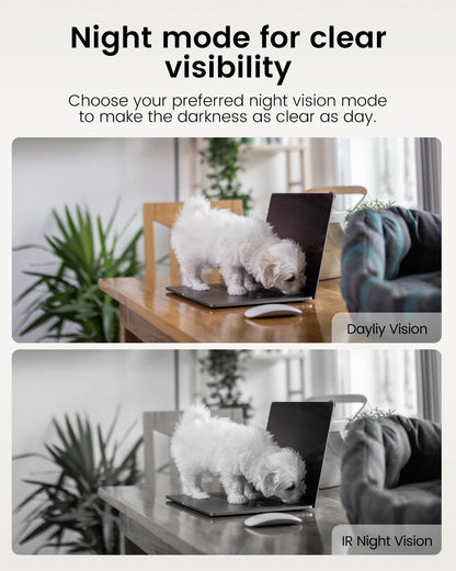 2.5K Pet Camera, 5G/2.4G Wifi Cameras for Home Security, 360° Pan/Tilt Indoor Camera for Dog/Cat, Baby Monitor, Phone App, Motion Tracking & Alerts, Night Vision, Two-Way Audio, Support Alexa