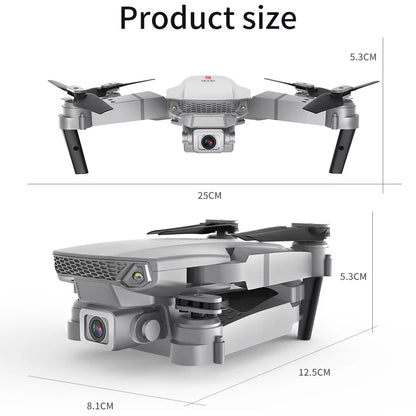 E88 Drone with 4K HD Dual Camera for Adults Kids, RC Quadcopter with 2 Modular 2000Mah Batteries for 30 Mins Long Flight, Black